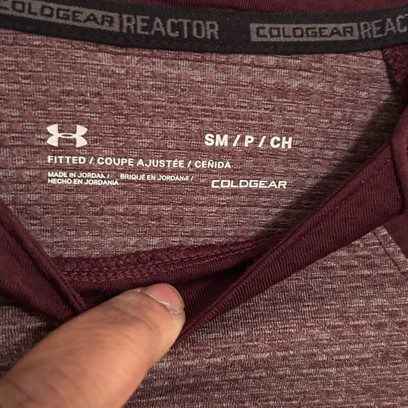 Under Armour Womens Reactor Long Sleeve Burgundy Small - Picture 6 of 6
